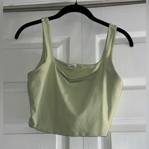 Garage Satin Cowl Neck Tank | Light Green | Size P/S